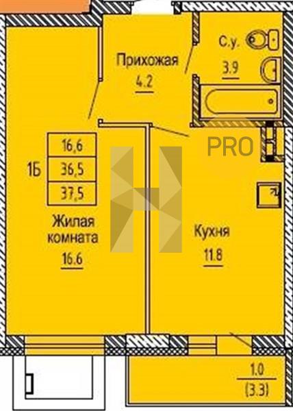 ЖК Новые Матрешки квартира 1 комнатная  37.50 м2