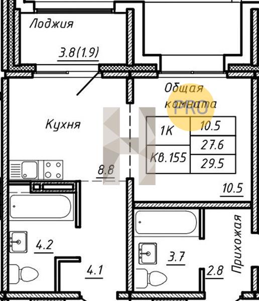 ЖК Воздушная гавань квартира 1 комнатная  31.40 м2