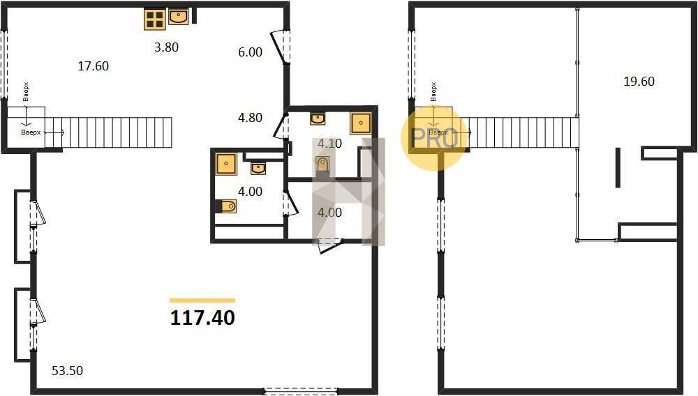 ЖК Тайм Сквер квартира 2 комнатная  117.40 м2