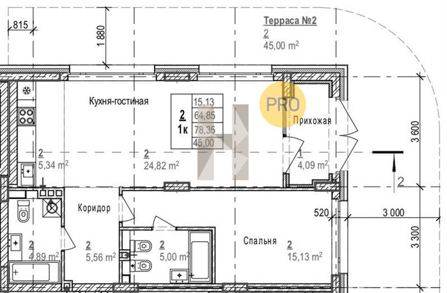 ЖК Новый Кедровый квартира 1 комнатная  109.83 м2